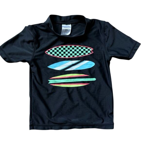 Toddler Boys Carters Surf Board Rashguard Rash Guard Swim Shirt - Sz 24 mo - Picture 1 of 1
